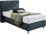 Boxspringbett "Phönix", grau (charcoal), B:115cm L:210cm, Bezug Bett: Microvelours (100% Polyester) oder Feinstruktur (100% Polyester);Bezug Bonnell-Federkernmatratze: 100% Polyester;Bezug Kaltschaummatratze: 100% Polyester;Bezug Tonnentaschenfederkernmatratze: 80% Baumwolle, 20%Polyester, WESTFALIA SCHLAFKOMFORT, Komplettbetten, Boxspringbett