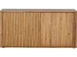 Sideboard JAHNKE "FLOW SB 150", montana eiche, B:150cm H:72,4cm T:39,8cm, Holzwerkstoff, Sideboards, Sideboard, Sideboard, 2 Schiebetüren, Breite 150 cm