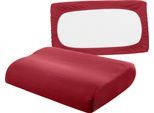 Kissenbezug BELLANA "Universal Jersey", rot (rubin), B:80cm L:40cm, Feinjersey, Obermaterial: 95% Baumwolle, 5% Elasthan, Kissenbezüge, Kissenbezug, passend für Nackenstützkissen