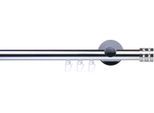 Gardinenstange LIEDECO "Innenlaufgarnitur 20 mm Piano Miami" Gr. 3, grau (chromfarben), L:200cm Ø:2mm, Eisen, Gardinenstangen, Gardinenstange, Gardinenstange Komplett
