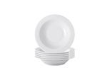 Schale VILLEROY & BOCH "Salatschalen Cellini ø 20 cm 6er Set weiß", weiß, Schüsseln, Schale