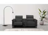 2-Sitzer OTTO HOME "LUND, Kinosofa, Relaxfunktion, TV-Sessel, manuell/elektrisch (USB-A)", grau (anthrazit), B:195cm H:97cm T:99cm, Webstoff 100% Polyester, Sofas, 2-Sitzer, Kopfteilverstellung, Getränkachhalter, u. Staufach