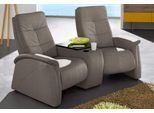 2-Sitzer EXXPO - SOFA FASHION "Tivoli, Kinosofa, bequem", grau (delphin), B:207cm H:109cm T:97cm, NaturLeder;Luxus-Microfaser, »Aqua Clean« (50% Polyester, 35% Polyacryl, 15% Polyamid);Softlux-Kunstleder, Sofas, 2-Sitzer, mit Relaxfunktion, integrierter Tischablage und Stauraumfach