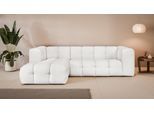 Ecksofa "TALISHA L-Form Designersofa, moderne Steppung, B/T/H: 276/178/75 cm", beige (creme), B:276cm H:75cm T:178cm, 100% Polyester, LEGER HOME BY LENA GERCKE, Sofas, Ecksofa, aufwendig gepolstert, hoher Sitzkomfort