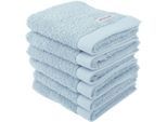 Gästehandtuch TOM TAILOR HOME "COLOR BATH", blau (sky blau), B:30cm L:50cm, Frottier, Frottier, Handtücher, Gästehandtuch, 100% Baumwolle, 30x50 cm, uni, große Farbauswahl