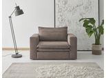 Loveseat HOME AFFAIRE "PIAGGE", braun (hellbraun), B:125cm H:83cm T:91cm, Sessel, Loveseat, Hochwertiger Cord, trendiger Loveseat