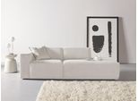 2-Sitzer HOME AFFAIRE "Noord mit Kedernaht, Breite 227 cm", beige (sand), B:227cm H:71cm T:96cm, 94% Polyester; 6% Nylon, Sofas, 2-Sitzer, Cord, Struktur, Webstoff, mit Wellenunterfederung, Massivholzrahmen