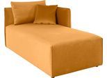 Ottomane OTTO HOME "Nöre", gold (goldfarben), B:90cm H:86cm T:172cm, Samtoptik (100% Polyester);Struktur (100% Polypropylen);Webstoff (100% Polyester);Struktur fein (100% Polyester);Luxus-Microfaser Lederoptik (100% Polyester);Baumwoll-/Leinenmix (60% Baumwolle/40% Leinen), Sofas, Ottomane, Modul - zum Zusammenstellen; in vielen Bezugsqualitäten und Farben