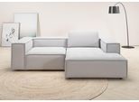 Ecksofa HOME AFFAIRE "Watertown, kompakte L-Form, 246 cm breite für kleinere Räume", grau (light, grau), B:246cm H:68cm T:171cm, 94% Polyester, 6% Nylon, Sofas, Ecksofa, modernes Ecksofa mit Feincordbezug, platzsparend & bequem