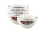Schale VILLEROY & BOCH "Bols Design Naif 650 ml 4er Set bunt", bunt, Schüsseln, Schale
