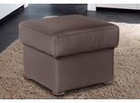 Hocker SIT & MORE "Benson", braun (mokka), B:58cm H:45cm T:58cm, Luxus-Kunstleder;NaturLeder (der Sockel ist in passendem Kunstleder bezogen);Luxus-Microfaser Altara Nubuck, Hocker, Hocker
