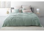 Tagesdecke OTTO HOME "Bailee", jade, B:230cm L:250cm, Baumwolle, Tagesdecken, Tagesdecke, weiche Musselin Qualität, viele Farben erhältlich, ab 140x200 cm
