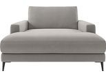 Chaiselongue HOME AFFAIRE "Downtown Loungemöbel zum Relaxen, B/T/H: 132/170/84 cm", grau (hellgrau), B:132cm H:84cm T:170cm, 100% Polyester, Sofas, Chaiselongue, auch in Bouclé, Cord und Easy care - leicht mir Wasser zu reinigen