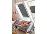 Dachfensterplissee SUNLINES "Classic Style Crepe", grau (anthrazit, weiß), B:78cm H:122cm, Obermaterial: 100% Polyester, Plissees, Dachfensterplissee, mit Führungsschienen