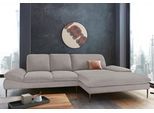 Ecksofa W.SCHILLIG "enjoy&MORE, Designsofa, bequem, zeitlos und elegant, L-Form", grau (stone r66), B:310cm H:87cm T:185cm, Chenille-Flachgewebe R66 (85% Polyester, 15% Nylon);Longlife Xtra-Leder Z59: Glattleder mit modischer Prägung. Hautstärke 0, 9 - 1, 1 mm;Stoff S37 (100% Polyester), Sofas, Ecksofa, Sitztiefenverstellung, Füße bronze pulverbeschichtet, Breite 310 cm