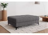 Polsterhocker OTTO HOME "LEEVKE Sitzhocker passend zum Sofa, Breite 115 cm", dunkelgrau, B:115cm H:40cm T:73cm, 83% Polyester, 17% Nylon, Hocker, Polsterhocker, mit hochelastischer Schaum und Wellenunterfederung