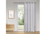 Vorhang GERSTER "Yetta" Gr. 1, silber (silberfarben), B:140cm H:245cm, Polyester, Gardinen, Vorhang, SB-Ösenschal "Yetta"