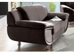 Sessel TRENDMANUFAKTUR "Rondo, Breite 121 cm, breite Armlehnen, Füße chromfarben", braun, B:121cm H:85cm T:94cm, NaturLEDER (echtes Rindsleder);Microfaser PRIMABELLE (100% Polyester);Kunstleder SOFTLUX;Struktur ( 77% Polyester, 23% Polyacryl), Sessel, Sessel, Big-Sessel wahlweise mit Federkern, bequem