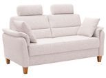 2,5-Sitzer HOME AFFAIRE "Palmera, B: 179 cm", beige (natur), B:179cm H:89cm T:89cm, 100% Polyester;Struktur (100% Polyester);Luxus-Microfaser in Lederoptik (100% Polyester), Sofas, 2 5-Sitzer, mit Federkern