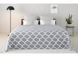 Tagesdecke OTTO HOME "Alba", grau, B:250cm L:280cm, Baumwolle, Tagesdecken, Tagesdecke, leichter Überwurf ohne Füllung, auch als Tischdecke verwendbar