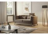2,5-Sitzer HOME AFFAIRE "Viva", braun (chocco), B:183cm H:84cm T:93cm, 100% Polyester, Sofas, 2 5-Sitzer, wahlweise mit Holzrahmen aus Buche