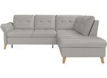 Ecksofa SIT & MORE "Göteborg", grau (light grau), B:250cm H:90cm T:226cm, Sofas, Ecksofa, inkl. Sitztiefenverstellung, wahlweise mit Bettfunktion & Bettkasten