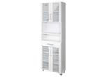 Seitenschrank WELLTIME "Jaca", weiß, B:60cm H:185cm T:27cm, Holzwerkstoff, MDF, Schränke, Seitenschrank, Breite 60 cm, mit MDF Hochglanz-Fronten