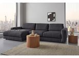 Ecksofa HOME AFFAIRE "Bloomfield, elegant, viel Platz, Mega Couch, Breite 303cm, L-Form", braun (obsidian), B:303cm H:84cm T:176cm, 100% Polyester, Sofas, Ecksofa, extra tiefe Sitzfläche, wahlweise mit Sitztiefenverstellung