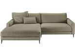 Ecksofa HOME AFFAIRE "Downtown, B/T/H: 272/190/84 cm L-Form", grün, B:272cm H:84cm T:190cm, 96% Polyester, 4% Polyacry, Sofas, Ecksofa, weicher Sitzkomfort auch in Cord und Bouclé, incl. Zierkissen