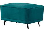Polsterhocker HOME AFFAIRE "Ashly", blau (petrol), B:77cm H:46cm T:60cm, 100% Polyester, Hocker, Polsterhocker, in 3 Bezugsvarianten, Bouclé, Samtoptik und Struktur weich.
