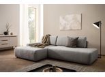 Ecksofa HOME AFFAIRE "TORGE, Schlafsofa Cord, Samtvelours u. Strukur fein, Couch in L-Form", grau (hellgrau), B:276cm H:82cm T:164cm, 100% Polyester, Sofas, Ecksofa, Schlaffunktion und Bettkasten, Liegefläche: 210x125 cm, neues Design