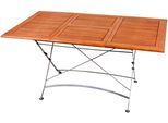 Gartentisch GARDEN PLEASURE "Wien", braun (holzfarben, schwarz), B:90cm H:74cm T:150cm, Tische, Gartentisch