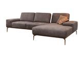 Ecksofa W.SCHILLIG "run, Designsofa mit tollem Sitzkomfort, bequem, L-Form", braun (mocca s37), B:319cm H:88cm T:178cm, Longlife Xtra-Leder Z73: Naturwalkleder der Luxusklasse aus den erlesensten Rohhäuten. Hautstärke 1, 1 – 1, 3 mm;ROHLEDER Jacquard-Flachgewebe Q2 W60 (63% Polyester, 37% Polyacryl);ROHLEDER Chenille-Flachgewebe Q2 W77 (68% Polyacryl, 32% Polyester);Stoff S37 (100% Polyester), Sof