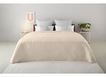Tagesdecke OTTO HOME "Tesso", beige, B:240cm L:250cm, Polyester, Tagesdecken, Tagesdecke, unifarben mit grafischem Muster