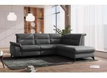 Ecksofa SIT & MORE "Astoria L-Form", grau, B:256cm H:91cm T:225cm, 100% Polyester, Sofas, Ecksofa, wahlweise mit motorischer Relaxfunktion