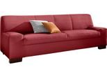 2-Sitzer DOMO COLLECTION "Norma, zeitlos, kubisch und elegant, komfortabel, flache Armlehnen", rot, B:192cm H:74cm T:85cm, Sofas, 2-Sitzer