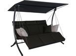Hollywoodschaukel "Swing Smart coffee", braun, B:210cm H:160cm T:145cm, Obermaterial: 100% Polyester, ANGERER FREIZEITMÖBEL, Hollywoodschaukeln, Hollywoodschaukel, wetterfest