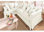 Ecksofa HOME AFFAIRE "Luise L-Form", beige, B:275cm H:75cm T:192cm, Struktur 100% Polyester, Sofas, Ecksofa, mit vielen losen Kissen und abnehmbarer Husse