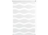 Doppelrollo GOOD LIFE "WAVE" Gr. 2, weiß, B:80cm H:150cm, Kunststoff, Metall, Polyester, Rollos, Doppelrollo