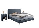 Boxspringbett HOME AFFAIRE "Cesson, in verschiedenen Breiten", blau, B:187cm L:207cm, Komplettbetten, Boxspringbett, inkl. Topper, wahlweise in H2, H3 oder H4 erhältlich