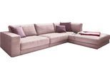 Ecksofa 3C CANDY "Enisa II L-Form", rot (rosenholz), B:325cm H:86cm T:222cm, Korpus/Basismaterial: 100% Polyester. Sitzfläche: 100% Polyester, Sofas, Ecksofa, bestehend aus Modulen, daher auch individuell aufstellbarbar
