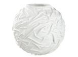 Bodenvase GILDE "Bodenvase organisch Drapes weiß", weiß, B:49,5cm H:47,5cm T:49,5cm, Kunstharz, Vasen, Bodenvase