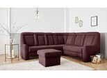 Ecksofa SIT & MORE "Melissa L-Form", rot (bordeaux), B:257cm H:107cm T:217cm, 98% Polyester 2% Polyamid, Sofas, Ecksofa, klassisches Polsterprogramm, wahlweise Bettfunktion und Schubkasten