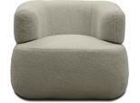Sessel DOMO COLLECTION "800012 Designsessel, komfortabel und elegant, organische Formensprache", grau (taupe), B:90cm H:71cm T:86cm, 100% Polyester, Sessel, Sessel, formschöner Polstersessel zum Relaxen und Entspannen