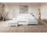 Ecksofa COTTA "Enterprise L-Form", weiß (altweiß), B:277cm H:91cm T:104cm, Softlux-Kunstleder;Luxus-Kunstleder, Sofas, Ecksofa, mit Arm- & Kopfteilverstellung, wahlweise mit Bettfunktion