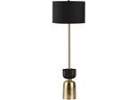 KAYOOM Stehlampe "Ceres", schwarz (schwarz matt), 1, Ø 30,5cm H: 127cm, 1 Stk., Leuchten, Stehlampe, Sockel in Material-Mix aus Marmor und Eisen, Stoffschirm, Stehlampe