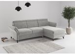 Ecksofa SIT & MORE "Glendale, L-Form", grau (hellgrau), B:253cm H:84cm T:166cm, 100% Polyester, Sofas, Ecksofa, inkl. Kopfteilverstellung, wahlweise mit Vorziehsitz und Bettkasten