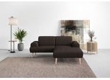 Ecksofa HOME AFFAIRE "Swift Scandic Design, komfortabler Federkern, Breite 192cm, L-Form", braun (dunkelbraun), B:192cm H:83cm T:176cm, 100% Polyester, Sofas, Ecksofa, Federkern-Polsterung, B/T/H: 192/83/176 cm