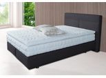 Boxspringbett, grau (dunkelgrau), B:135cm L:212cm, Bezug Kaltschaum-Topper: 100% Polyester, beidseitig mit Klimafaser versteppt. Abnehmbar und bei 40 C waschbar.;Bezug Kopfteil und seitliche Unterboxen: feiner Strukturstoff aus 77% Polyester, 23% Viskose.;Bezug Obermatratze: 100% Polyester, WESTFALIA SCHLAFKOMFORT, Komplettbetten, Boxspringbett