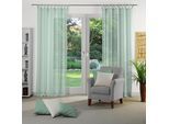 Vorhang WIRTH "Sunday" Gr. 4, grün (mint), B:141cm H:245cm, Jacquard, Baumwolle, Polyester, Gardinen, Vorhang, nach Maß